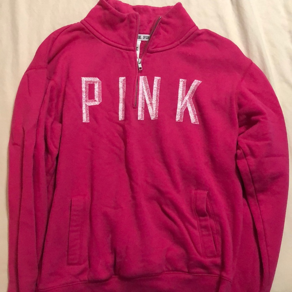 Pink zip sweater